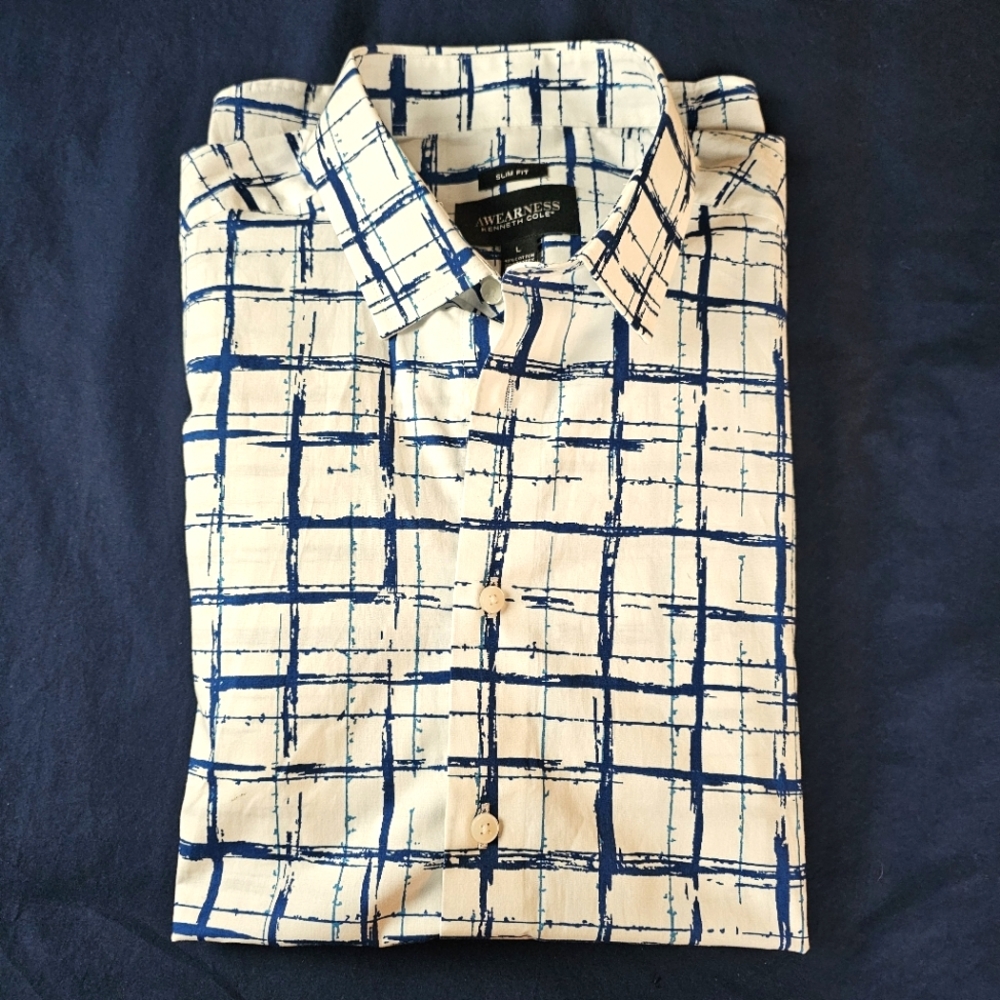 LG Kenneth Cole L/S Geometric shirt